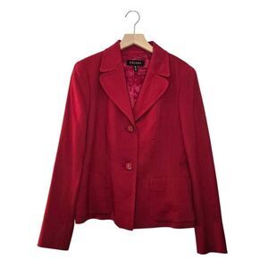 Escada Women's Red Blazer Jacket Size 38 US  6 Two Button Classic